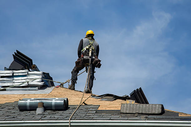 Professional Gutter Installation technician working in Hines, IL